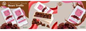Inclusion Gourmet's New valentine's day chocolates- heart hash truffles